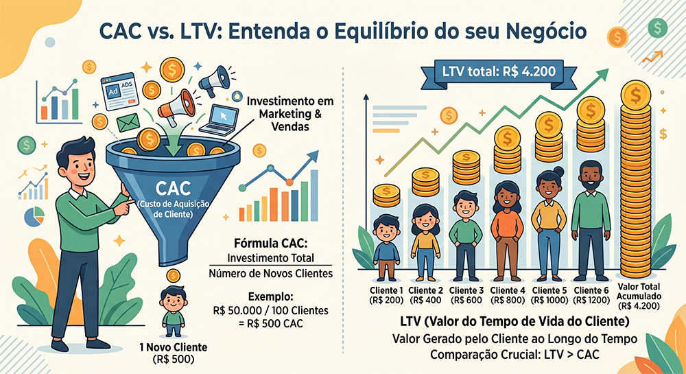 Como funciona CAC e LTV